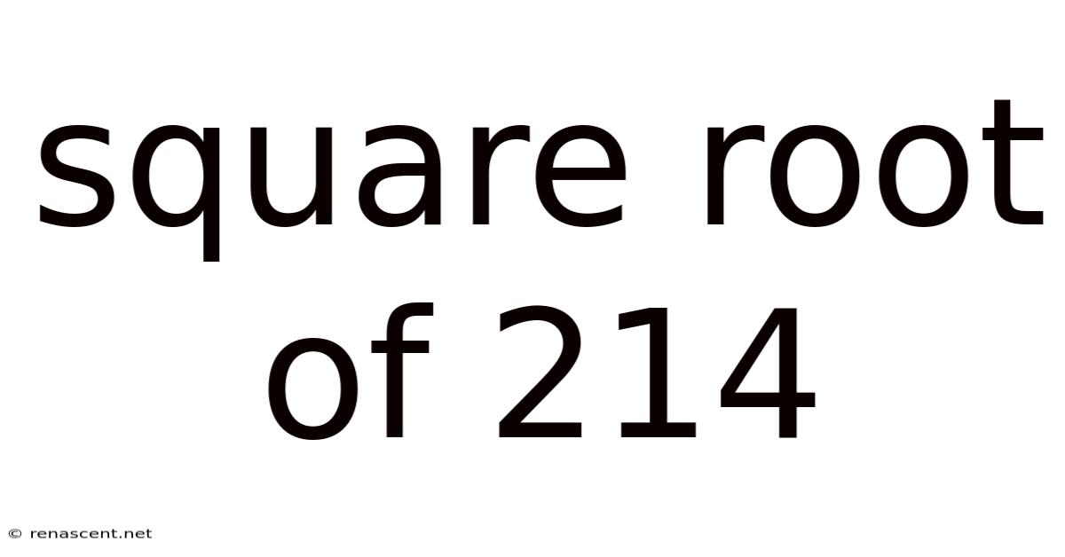 Square Root Of 214