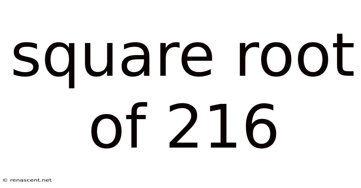 Square Root Of 216