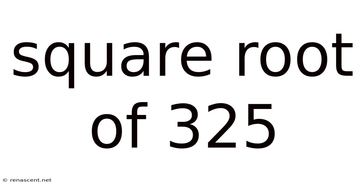 Square Root Of 325