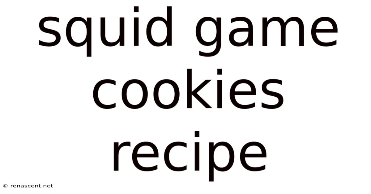 Squid Game Cookies Recipe