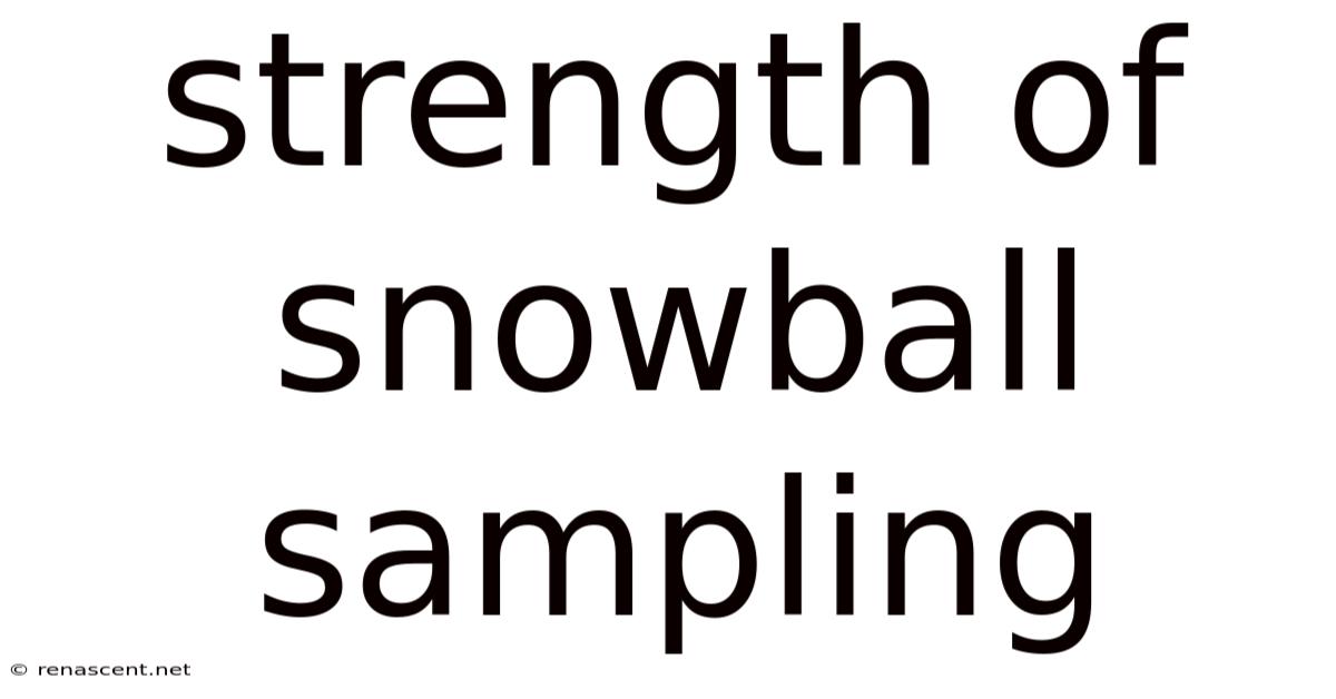 Strength Of Snowball Sampling