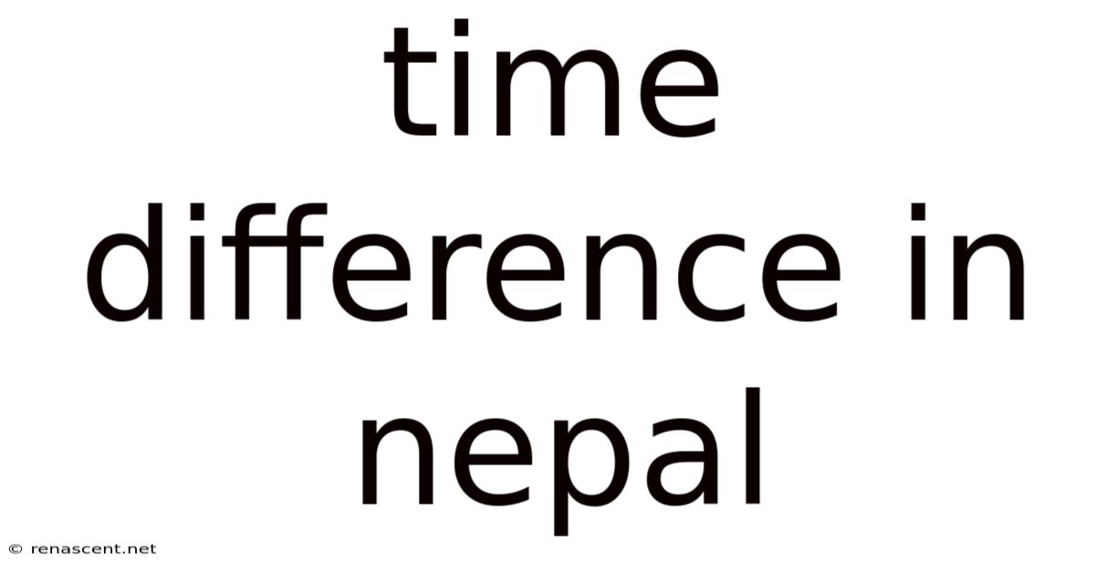 Time Difference In Nepal