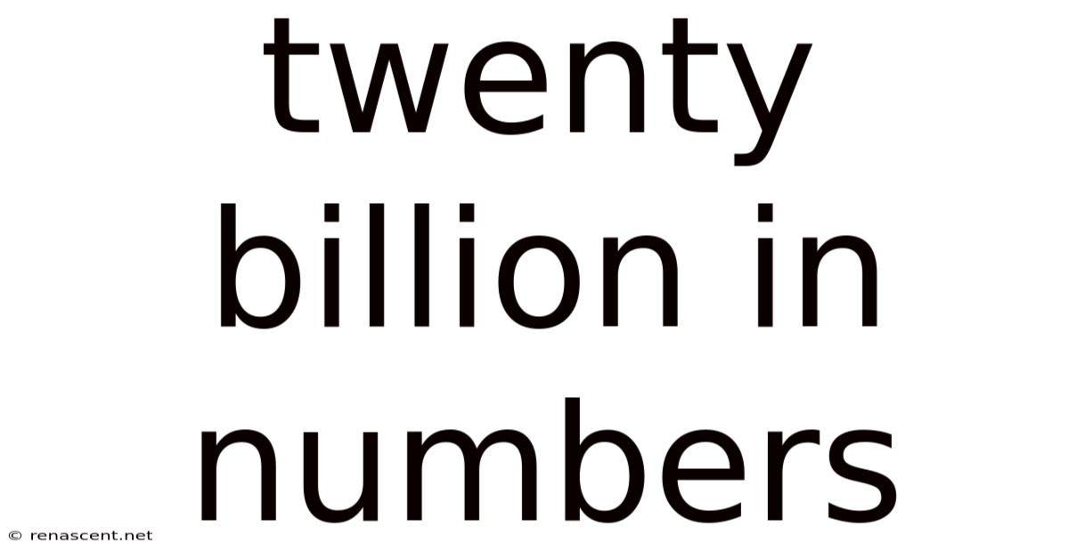 Twenty Billion In Numbers