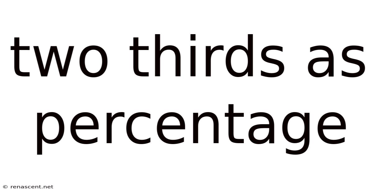 Two Thirds As Percentage