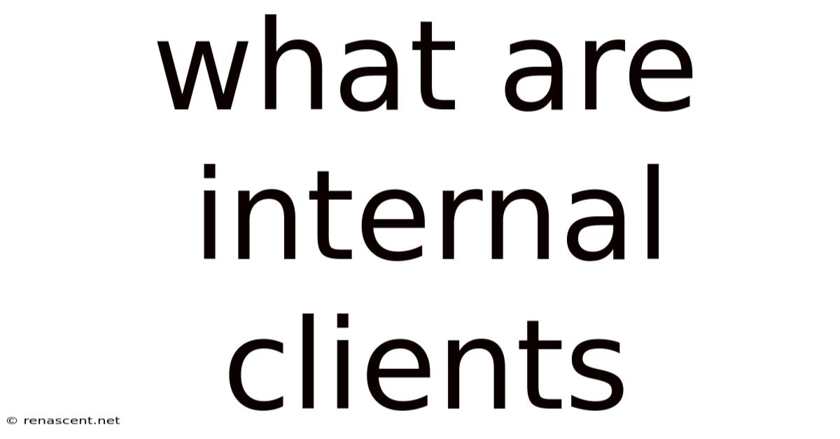 What Are Internal Clients