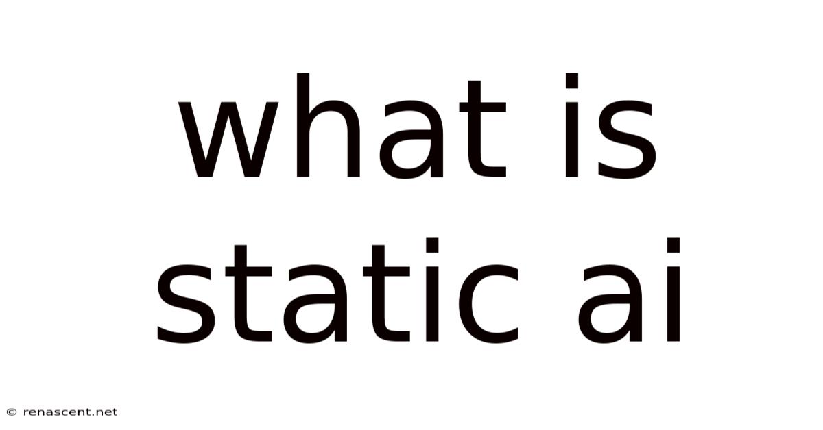 What Is Static Ai