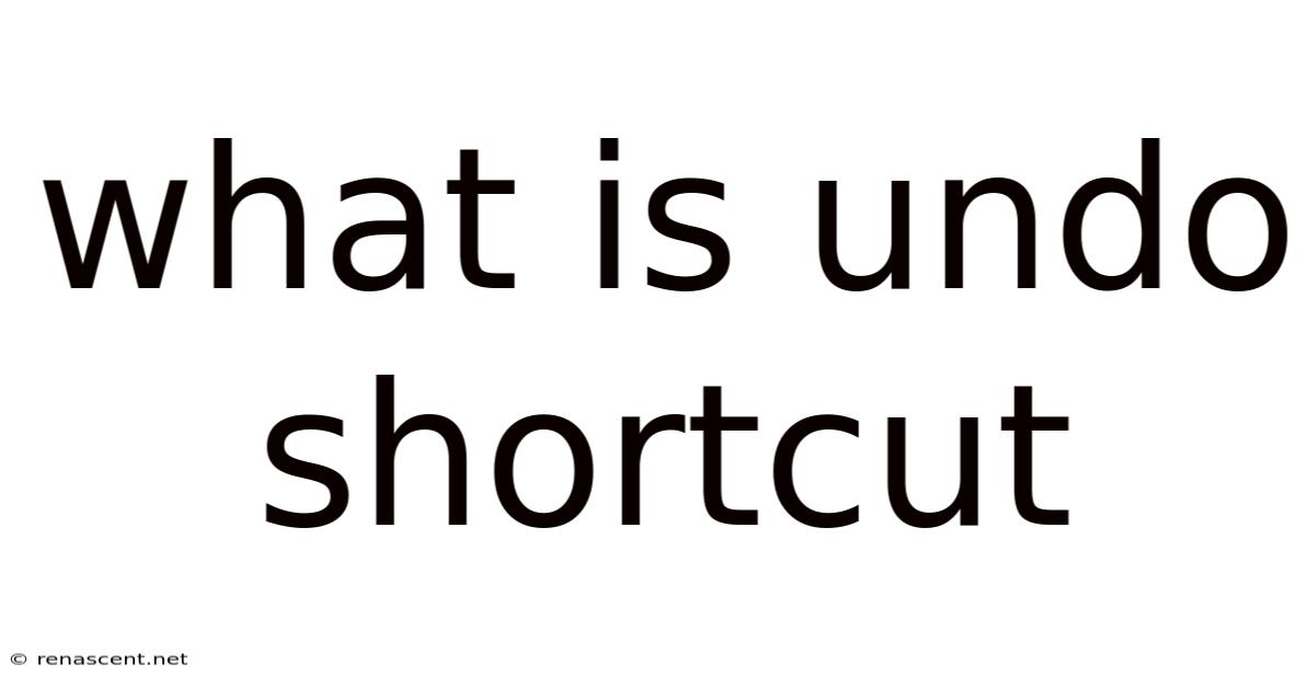 What Is Undo Shortcut
