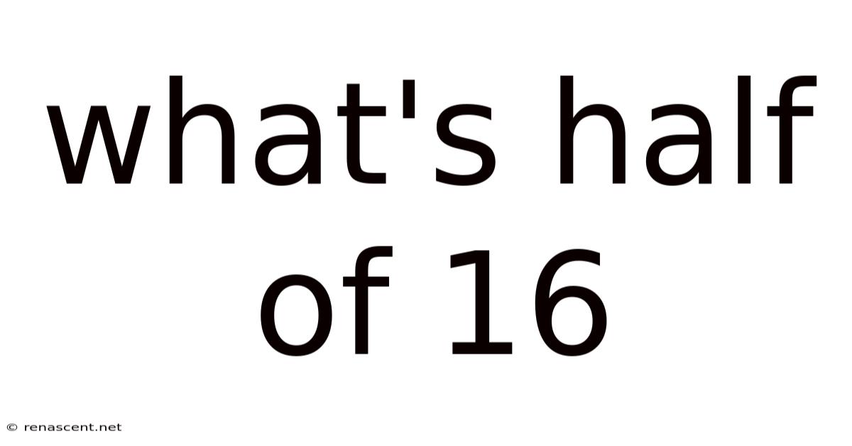 What's Half Of 16