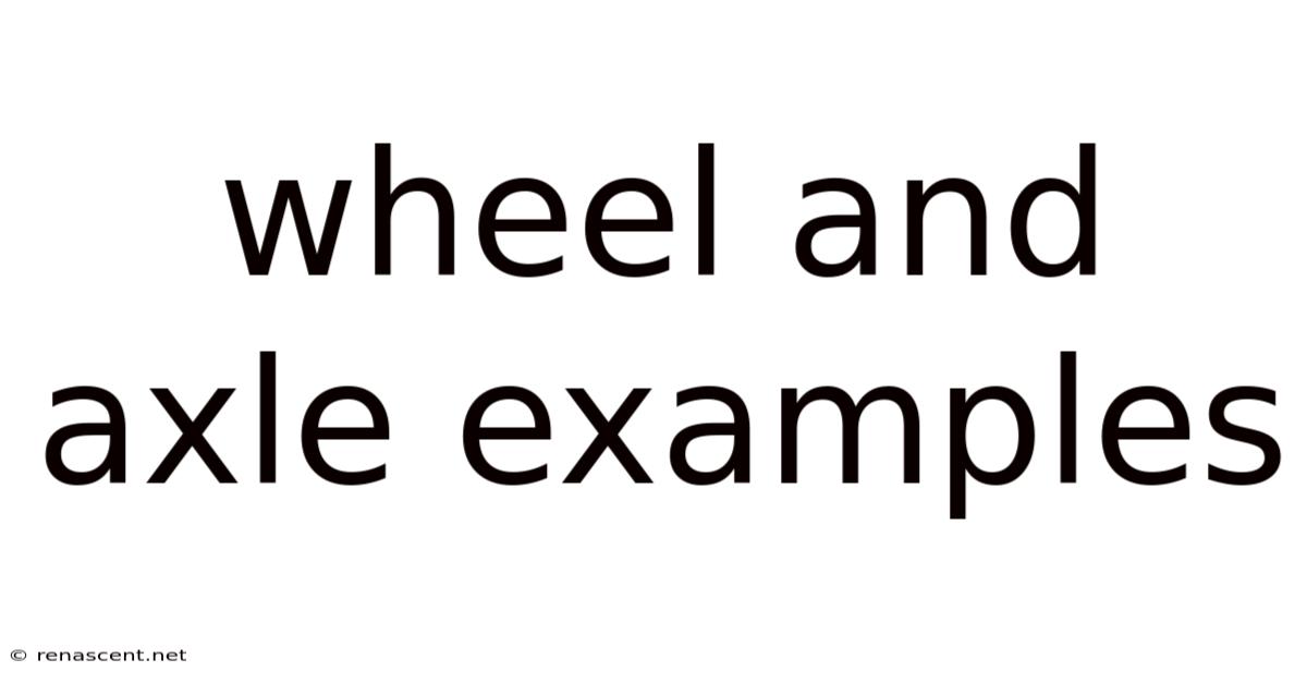 Wheel And Axle Examples