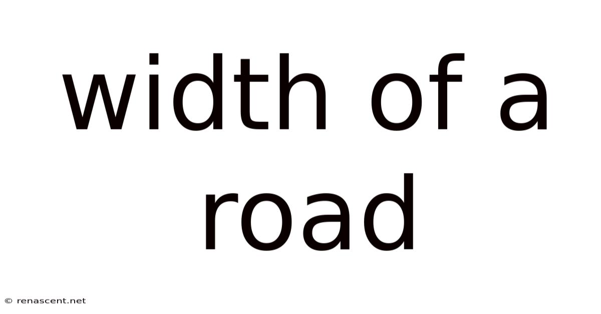 Width Of A Road
